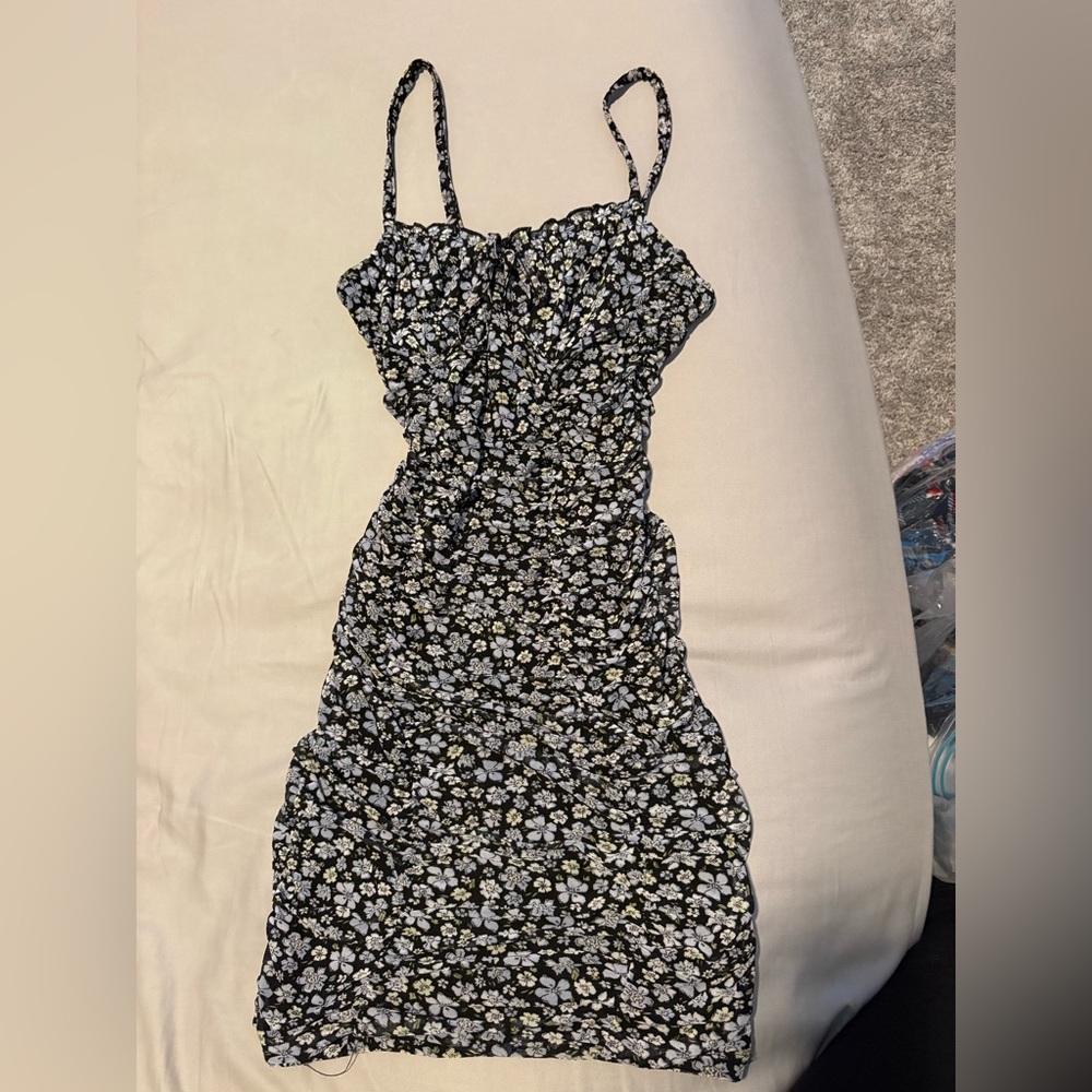H&M Black and White Spaghetti Strap Sundress